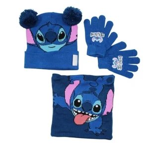 Hat, Gloves And Snood For Boy. Lilo & Stitch No. 4, Gift For Child - Picture 1 of 6