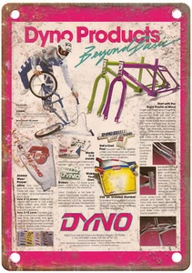 Old School BMX 1986 DYNO Vintage Magazine Ad Reproduction Metal Sign B964 - Picture 1 of 1