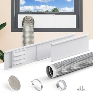 Window Dryer Vent Kit with 10Ft Aluminum Foil Exhaust HoseDryer Vent Window K... - Picture 1 of 9