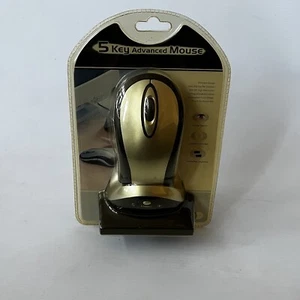 5 Key Advanced Mouse Wireless USB 1.1or PS/2 Power Saving Mode 5 Programs Cradle - Picture 1 of 10