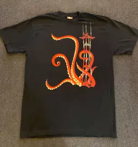 Vintage Gama Go Shirt Herren XL Schwarz Oktopus Monster Tintenfisch - Bild 1 von 5