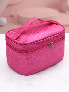 1pc Hot Pink Portable Travel Makeup Bag Cosmetic Organizer Toiletries Bag Makeup - Picture 1 of 4