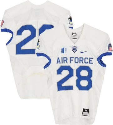 Air Force Falcons Team-Issued #28 White Jersey from Football Program - Size M - Image 1 of 3