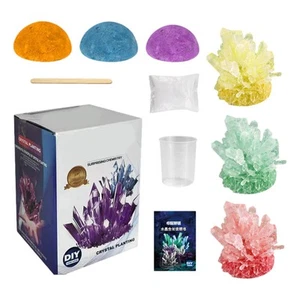 Crystal Growing Kit Childrens Kids Make Your Own Geode Science Experiment Set - Picture 1 of 12