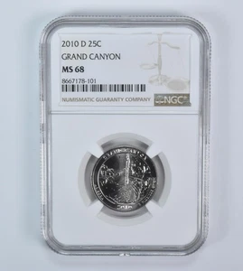 2010-D Washington Quarter ATB Grand Canyon MS68 NGC *2901 - Picture 1 of 5