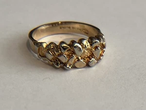 10kt Gold Nugget Ring Weight 4 G - Picture 1 of 10