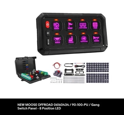 New Moose Off-road 06160434/90-100-PU/Gang Switch Panel-8 Position LED - Image 1 of 3