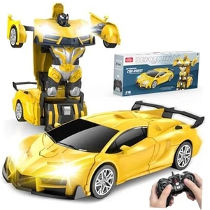 Remote Control Car,Transform Robot RC Cars with Cool LED Headlights, 2.4Ghz - Picture 1 of 7