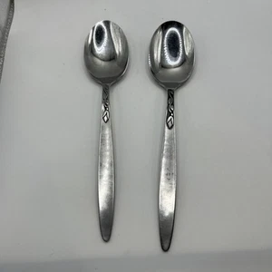 Amefa Holland Stainless Silverware - TULIP TIME - Soup Spoons (2) - Picture 1 of 3