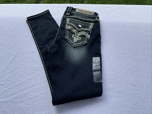Rock Revival Easy Skinny “WILLA ES400” Women’s Jeans With Stones Sz 28/32 NWT - Picture 1 of 21