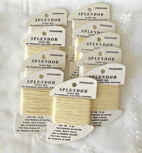 Needlepoint Embroidery Threads Lot of 10 Splendor Whites by Rainbow Gallery New - Picture 1 of 4