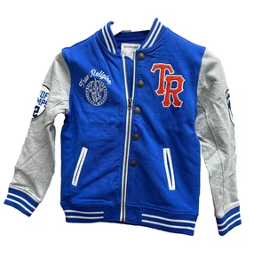 TRUE RELIGION Bright Blue LetterMan Jacket For Kids Size 4 New With Tags - Picture 1 of 8