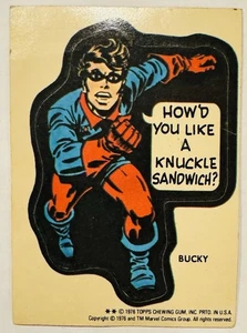 1976 Topps Marvel Sticker Bucky - Picture 1 of 2