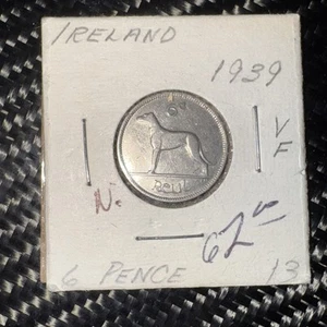 Irlanda 1939 6 peniques - En muy buen estado - Moneda mundial rara envío combinado - Bin 1 - Imagen 1 de 4