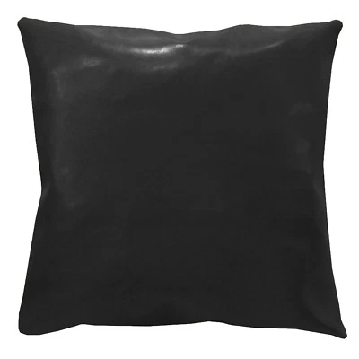 pe201a Black Faux Leather Classic Pattern Cushion Cover/Pillow Case*Custom Size* - Image 1 of 4