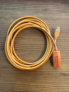 TetherPro 5m USB 3.0 to Female Active Extension Cable (High-Visibility Orange). - Picture 1 of 3
