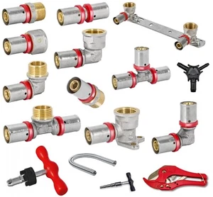 Pressfittings für Verbundrohr 16 20 25 32 Fittings Kontur  U  Aluverbundrohr - Bild 1 von 22