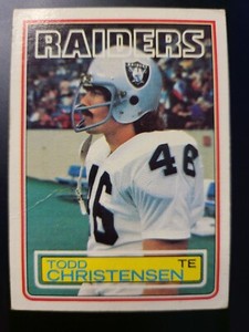 1983 Topps Todd Christensen RC Football card #298