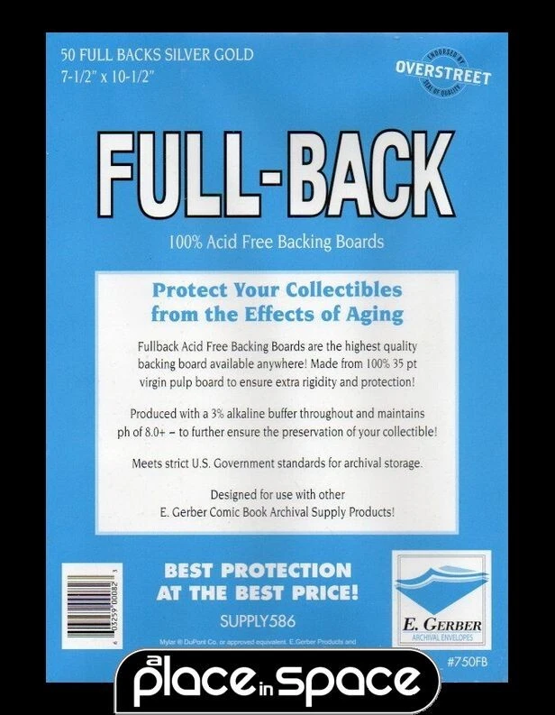 E. GERBER 50 SILVER GOLD FULL BACKS COMIC BOARDS (SUPPLY586)
