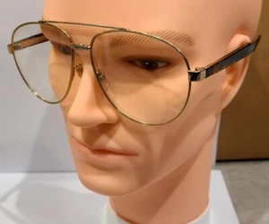 Gucci Mens Embroidered Gold Glasses TCT10BM7GJ - Picture 1 of 23