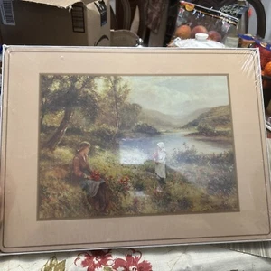 Vintage English Life Four Place Mats New with Tiny Rip On Packing See 3rd. Pic. - Picture 1 of 8
