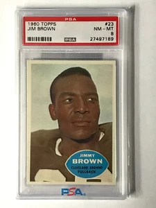 Jim Brown 1960 Topps #23 PSA 8 FANTÁSTICA IMAGEN/COLOR BUEN CENTRADO ENVÍO RÁPIDO - Imagen 1 de 4