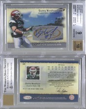 2008 SAGE Aspire Hula Bowl Auto Silver /250 Danny Woodhead #H26 BGS 9 MINT Auto