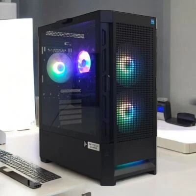 Gaming PC RGB i7 64GB RAM 1TB SSD RX580 Desktop Computer WINDOWS 11 Pro WIFI - Image 1 of 4