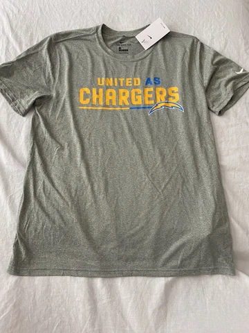 Nike Los Angeles Chargers  Dri-Fit Shirt Tee Gray Men’s Size: L  2022 $40 Cover