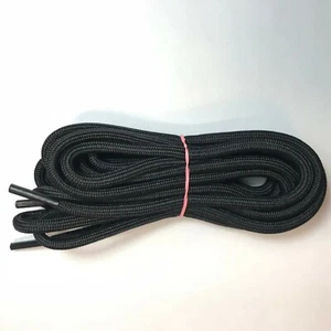 Black heavy duty long military hiking work boot shoe laces strings for men women - Picture 1 of 57