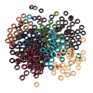 100Pcs Vintage Holz Haar Dreadlocks Flechten Perlen Haarschmuck Ringe Reifen - Bild 1 von 9