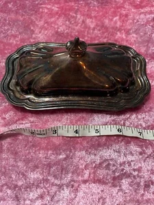 Gorham Silver Plate Butter Dish With Glass Insert - Picture 1 of 5