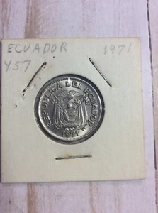 1971 Ecuador 50 Centavos Coin - Picture 1 of 3