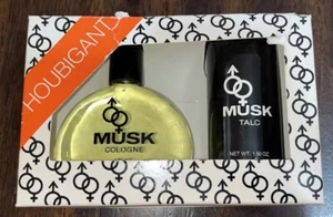 Vintage Houbigant Musk Splash Cologne 2.0 Fl. Oz. & Talc 1.5 Oz BRAND NEW In Box - Picture 1 of 11
