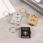 Doll House Mini Decoration Mini English Cross Bible Pendant Key Chain