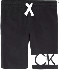 Calvin Klein Girls' Logo Waistband Sweat Shorts Black/White Size S 8 NEW! - Picture 1 of 2