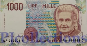 ITALIA - ITALY 1000 LIRE 1990 PICK 114a UNC PREFIX "AA" RARE - Foto 1 di 2