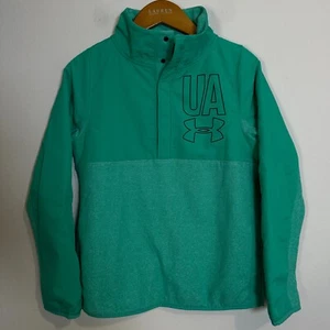 Under Armour ColdGear Activewear 1/4 Snap Sweatshirt Youth L Green Long Sleeve - Picture 1 of 6
