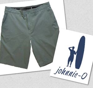 Johnnie-O Mens - Size 32 - Teal 9" Golf Chino Casual Shorts - Pockets - Stretch - Picture 1 of 16