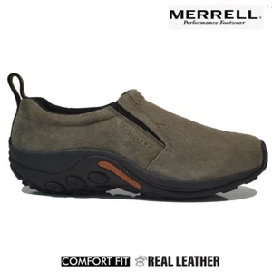 ZAPATOS DEPORTIVOS PARA CAMINAR MERRELL DE CUERO SIN CORDONES EN LA SELVA SIN USAR, EN CAJA, SENDERISMO AL AIRE LIBRE - Imagen 1 de 25