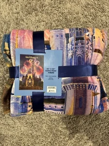 Disney Parks WDW 40 in x 60 in Cinderella's Castle Fireworks Retired Throw New - Picture 1 of 2