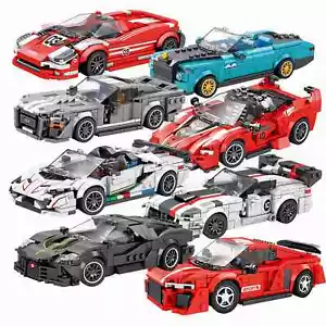 Car Series Building Blocks Model Sports Racing Speed Champion Educational Bricks - Picture 1 of 14