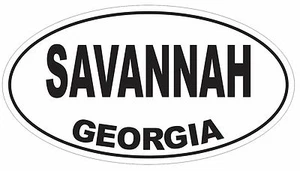 Savannah Georgia Oval Bumper Sticker or Helmet Sticker D2961 Euro Oval - Picture 1 of 1