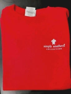 Simply Southern Youth Small Long Sleeve Christmas T-Shirt Turtle Deer NWT - Picture 1 of 5