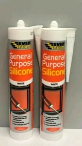 2 X Sigillante Silicone Uso Generale C3 310ml Bianco - Foto 1 di 1