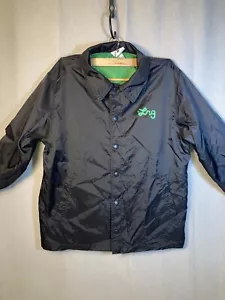 LRG Lifted Research Group Windbreaker Men's Jacket Snap Buttons Black Size L - Picture 1 of 9