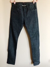 DSTLD Selvedge Redline Skinny Slim Dark Wash Navy Blue Cotton Mix Jeans 29 X 32