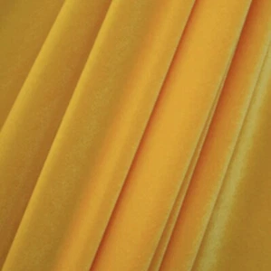 YELLOW Stretch Velvet Fabric 60” Width Sold By The Yard - Picture 1 of 3