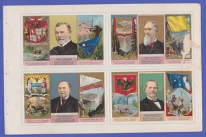1888 DUKE & Son GOVERNORS of the STATES Album  Page Idahos, MD, NV, MI  Nice.. - Picture 1 of 2