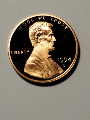 1994 S Lincoln Memorial Cent Proof from U. S. Mint Proof Set Nice Coin Cover